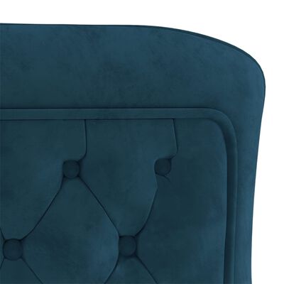 vidaXL Jedálenská stolička modrá 53x52x98 cm zamat a nehrdzavejúca oceľ