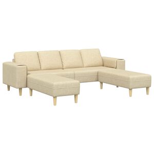 vidaXL Pohovka do ob&yacute;vačky 3 ks Kr&eacute;mov&aacute; Polyester