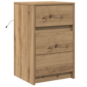 vidaXL Nočn&yacute; stol&iacute;k Remeseln&yacute; dub 38 x 34 x 61 cm Kompozitn&eacute; drevo