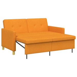 vidaXL Rozkladac&iacute; gauč Tmav&aacute; žlt&aacute; L&aacute;tka