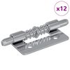 vidaXL Z&aacute;mok 12 ks Strieborn&aacute; 46 x 17 x 1,2 mm Oceľ