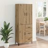 vidaXL Highboard Remeseln&yacute; dub 69,5 x 34 x 180 cm Kompozitn&eacute; drevo