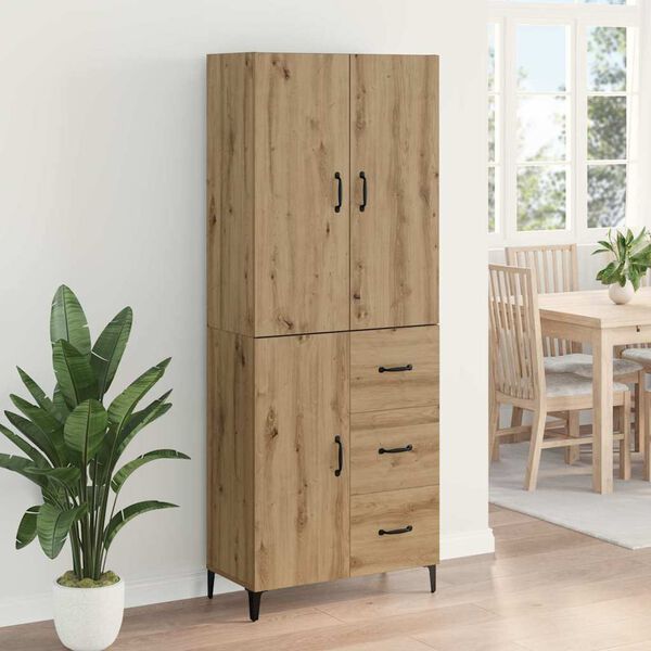 vidaXL Highboard Remeseln&yacute; dub 69,5 x 34 x 180 cm Kompozitn&eacute; drevo