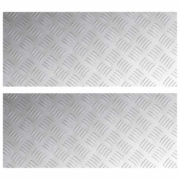 vidaXL Schodov&yacute; ro&scaron;t Obdĺžnikov&yacute; 2 pcs Strieborn&aacute; 70 x 30 cm Hlin&iacute;k