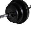vidaXL Posilňovacia veža so sadou činiek barbell a dumbbell 30,5 kg