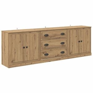 vidaXL Komody 3 pcs Dub artisan 210 x 35,5 x 67,5 cm Kompozitn&eacute; drevo