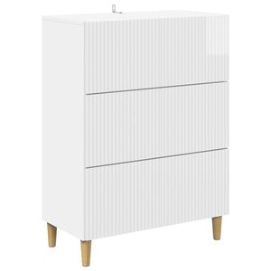 vidaXL Z&aacute;suvkov&yacute; kabinet Biela s vysok&yacute;m leskom 66 x 34,5 x 90 cm