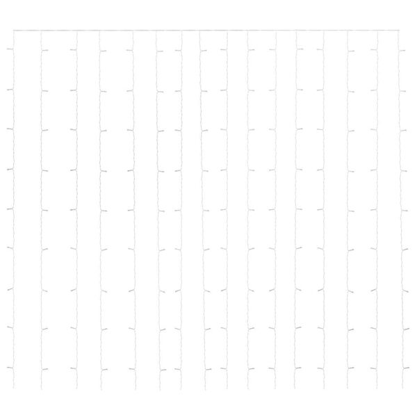 vidaXL LED svetelný rozprávkový záves 3x3 m 300 LED modrý 8 funkcií