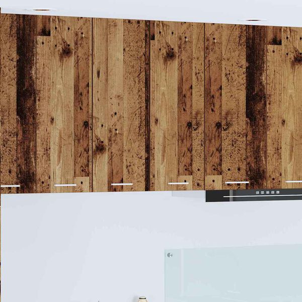 vidaXL Z&aacute;vesn&aacute; skrinka s &uacute;ložiskom Star&eacute; drevo a biela 30 x 31 x 80 cm