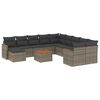 vidaXL Patio Sofa Set 11-miestne Grey
