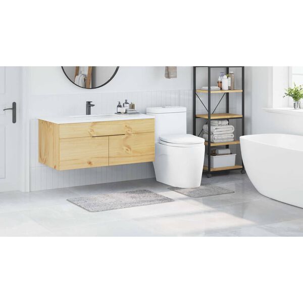 vidaXL Sada protišmykových kúpeľňových predložiek 2 pcs Sivá PP