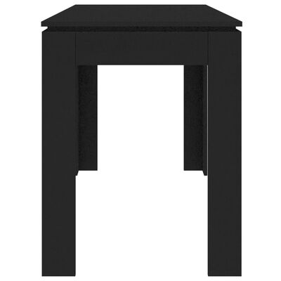 vidaXL Jedálenský stôl, čierny 120x60x76 cm, drevotrieska