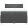 vidaXL Boxspring posteľ s matracom tmavosiv&aacute; 140x200 cm l&aacute;tka