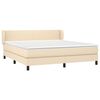 vidaXL Posteľn&yacute; r&aacute;m boxspring s matracom kr&eacute;mov&yacute; 160x200 cm l&aacute;tka