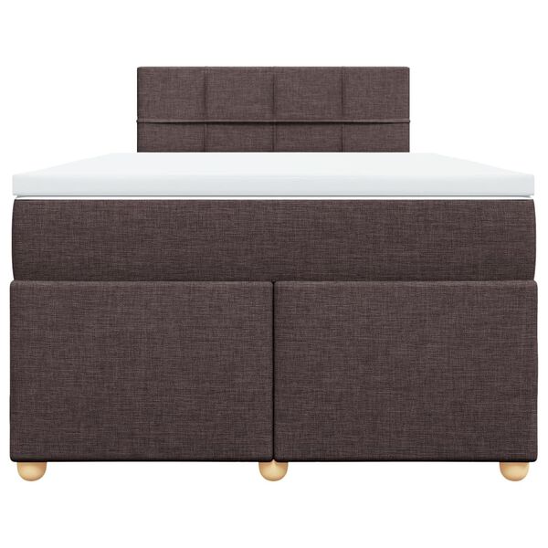 vidaXL Boxspring posteľ s matracom tmavohned&aacute; 120x190 cm l&aacute;tka