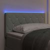 vidaXL LED hlavová doska s čelnou doskou Svetlosivá 80 cm Polyester