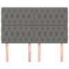 vidaXL Čelo postele tmavosiv&eacute; 144x7x118/128 cm l&aacute;tkov&eacute;