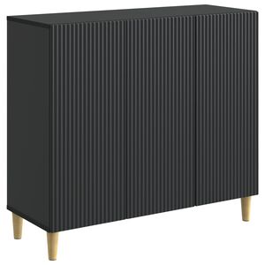 vidaXL Serv&iacute;rovacia skriňa Čierna 89 x 34,5 x 80 cm Kompozitn&eacute; drevo