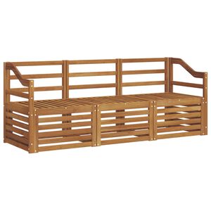 vidaXL S&uacute;pravy pohoviek 3 pcs Pr&iacute;rodn&aacute; Pevn&eacute; ak&aacute;ciov&eacute; drevo