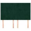 vidaXL Čelo postele tmavozelen&eacute; 144x5x118/128 cm zamatov&eacute;