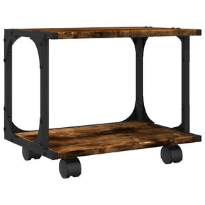 vidaXL Stojan na tlačiareň 2-posch. dymov&yacute; dub 41x28x33,5cm kom. drevo