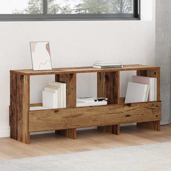 vidaXL Reg&aacute;l na časopisy Star&eacute; drevo 102 x 30 x 45 cm