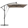 vidaXL Kantileverový banánový parasol Sivohnedá 294 x 200 x 254 cm