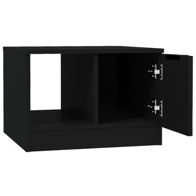 vidaXL Konferenčný stolík čierny 50x50x36 cm spracované drevo
