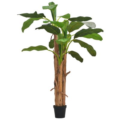 vidaXL Umelá rastlina, banánovník s kvetináčom, 250 cm, zelená