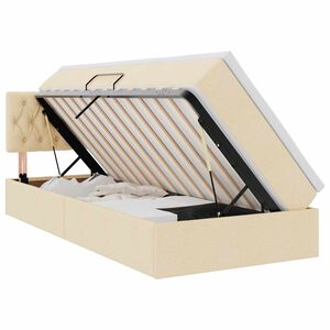 vidaXL LED &uacute;ložn&aacute; posteľ s matracom Kr&eacute;mov&aacute; 90 x 190 cm L&aacute;tka