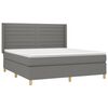 vidaXL Boxspring posteľ s matracom tmavosiv&aacute; 180x200 cm l&aacute;tka