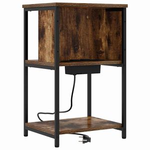 vidaXL Nočn&yacute; stol&iacute;k Dymov&aacute; dub 38 x 31 x 61 cm Kompozitn&eacute; drevo