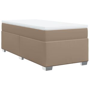 vidaXL Boxspring posteľ s matracom kapuč&iacute;nov&aacute; 80x200 cm umel&aacute; koža