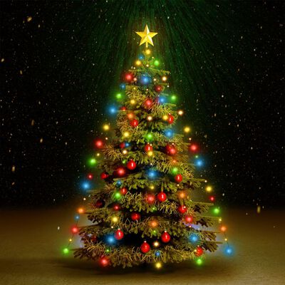 vidaXL Svetelná sieť na vianočný stromček 210 LED, farebná 210 cm