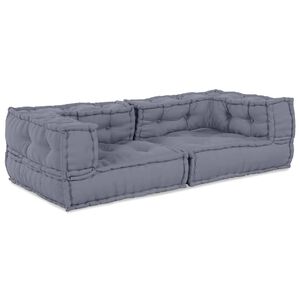 vidaXL Modulov&aacute; pohovka 3 ks L&aacute;tka Siv&aacute; 140 x 70 x 36 cm