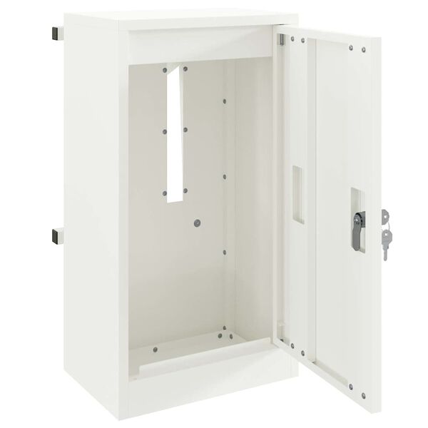 vidaXL po&scaron;tov&aacute; schr&aacute;nka s &uacute;ložiskom Biela 30 x 20 x 55 cm Oceľ