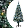 vidaXL Umel&yacute; vianočn&yacute; stromček Zelen&aacute; 180 cm PVC a Oceľ a Plast