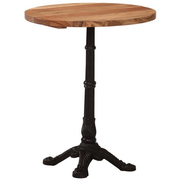 vidaXL Bistro stol&iacute;k &Oslash;60x76 cm ak&aacute;ciov&yacute; mas&iacute;v