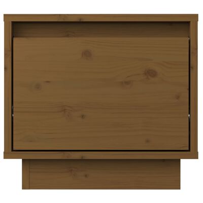 vidaXL Nočný stolík medovo-hnedý 35x34x32 cm masívne borovicové drevo
