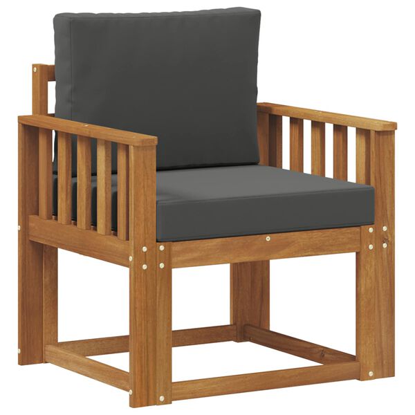 vidaXL Vonkaj&scaron;ia pohovka Mas&iacute;vne ak&aacute;ciov&eacute; drevo a polyester Pr&iacute;rodn&aacute;