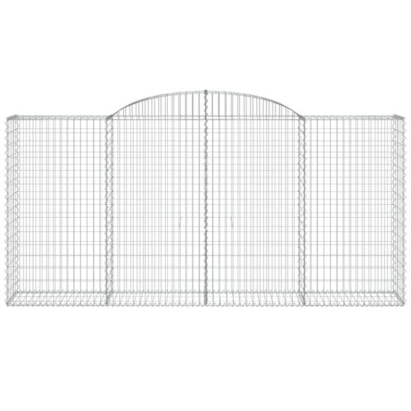 vidaXL Oblúkové gabionové koše 8 ks 300x50x140/160 cm pozink. železo