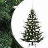 vidaXL Umel&yacute; vianočn&yacute; stromček s vianočn&yacute;mi guľami 120 cm 150 LED