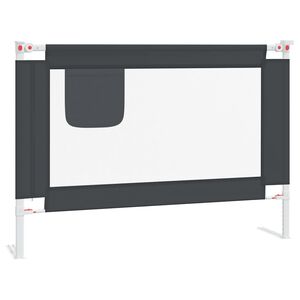 vidaXL Z&aacute;brana na detsk&uacute; posteľ tmavosiv&aacute; 90x25 cm l&aacute;tka