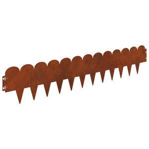 vidaXL Obrubn&iacute;k tr&aacute;vnika 10 ks 103 x 20 cm Oceľ Hrdzav&yacute;