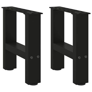 vidaXL Nohy konferenčn&eacute;ho stol&iacute;ka, čierne, 2 ks, 30 x (30-31) cm, oceľov&eacute;