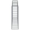 vidaXL Oblúkové gabiónové koše 5 ks 200x30x100/120cm pozinkov. železo