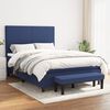 vidaXL Boxspring posteľ s matracom modr&yacute; 140x190 cm l&aacute;tka
