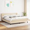 vidaXL Posteľn&yacute; r&aacute;m boxspring s matracom kr&eacute;mov&yacute; 160x200 cm l&aacute;tka