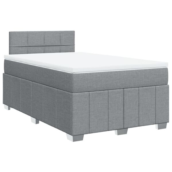 vidaXL Boxspring posteľ s matracom bledosiv&aacute; 120x190 cm l&aacute;tka