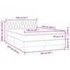 vidaXL Box Spring Posteľ s matracom Svetlosiv&aacute; 160x220 cm Zamat